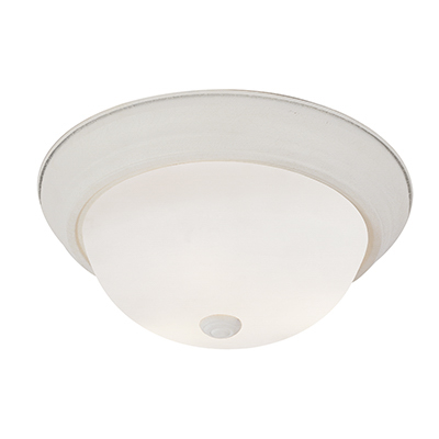 Trans Globe Lighting LED-13717 AW Bowers 11" Indoor Antique White Traditional Flushmount